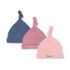 BABY CAPS PK-3 PINK POLKA DOT LOVE