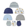 CAPS PK-5 & MITTENS PK-3 MULTI-COLOR ANIMAL KINGDOM