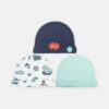 BABY CAPS PK-3 NAUTICAL CRAB