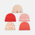 BABY CAPS PK-5 CHERRY BLOSSOM