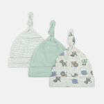 BABY CAPS PK-3 SOFT SAFARI KNOT