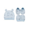 CAP SET BLUE TEDDY BEAR