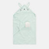 BATH TOWEL SEA GREEN RABBIT UNISEX