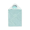 BATH TOWEL SEAFOAM HAPPY DINO HOODED