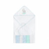 BATH TOWEL WITH 5 FACE TOWELS MINT DUCK & ELEPHANT