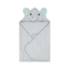 BATH TOWEL GREY ELEPHANT HOODED