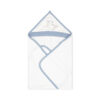 BATH TOWEL BLUE GIRAFFE HOODED