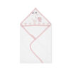 BATH TOWEL PINK GIRRAFE AND CAT HOODED