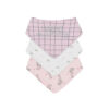 BABY PINK GLITTERY MERMAID GIRL BANDANA BIBS PK-3