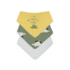 MULTI-COLOR MIGHTY DINI BIBS PK-3