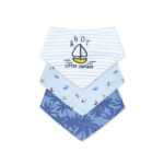 BIBS BANDANA PK-3 BLUE LITTLE CAPTAIN