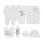 BABY BOY GIFT SET WHITE TEDDY BESTIE