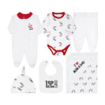 BABY BOY GIFT SET WHITE I LOVE MOM DAD