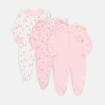SLEEP SUIT GIRL PINK FLOWER