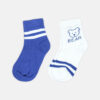 BOY SOCKS PK-2 BLUE AND WHITE BEAR