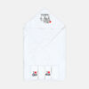 BATH TOWEL WITH 4 FACE TOWELS WHITE