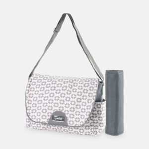 TINNIES BABY DIAPER BAG GREY FLORAL