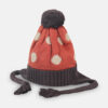 WINTER CAP BROWN KNITTED POM-POM