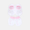 MITTENS & BOOTIES PINK & WHITE