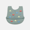 SILICONE BIB GREY CARS
