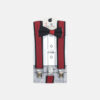 SUSPENDER WITH BOW RED